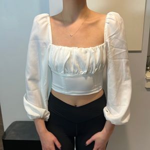 White Puff long sleeve top from princess Polly